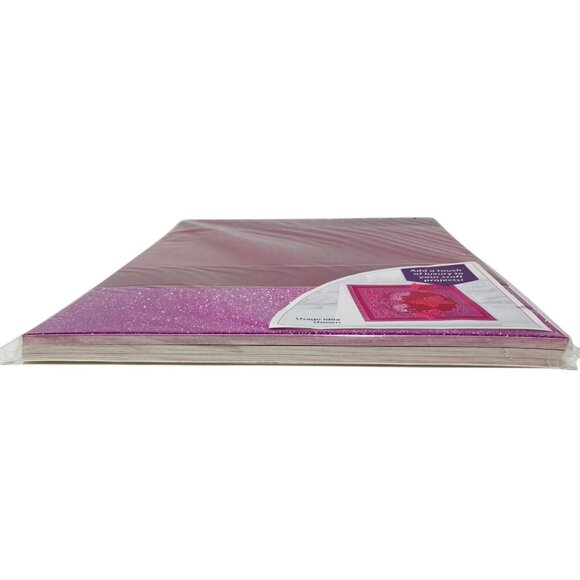 Crafters Companion Luxury Cardstock Fuchsia Pack Glitter Mirror Matt 30 Sheets - Picture 6 of 8